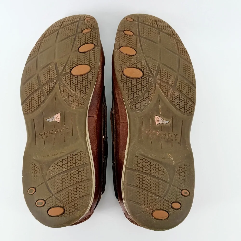Sperry 10.5M Gold Cup ASV Leather Boat Shoes Luxury Lined Men Brown